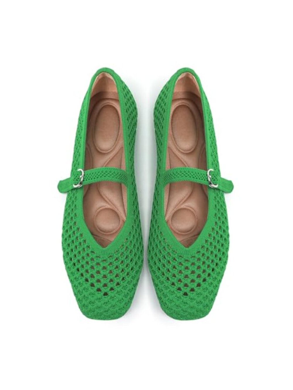 Woven Mary Jane Flats Square Toe Ankle Strap Washable Comfortable Women's
